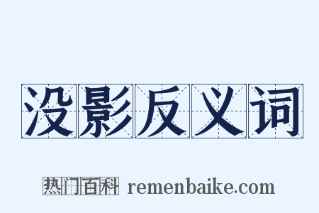 没影反义词是什么意思的图片